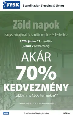 JYSK - JYSK akciós újság megtekintése, amely érvényes 2026.06.17.-től
