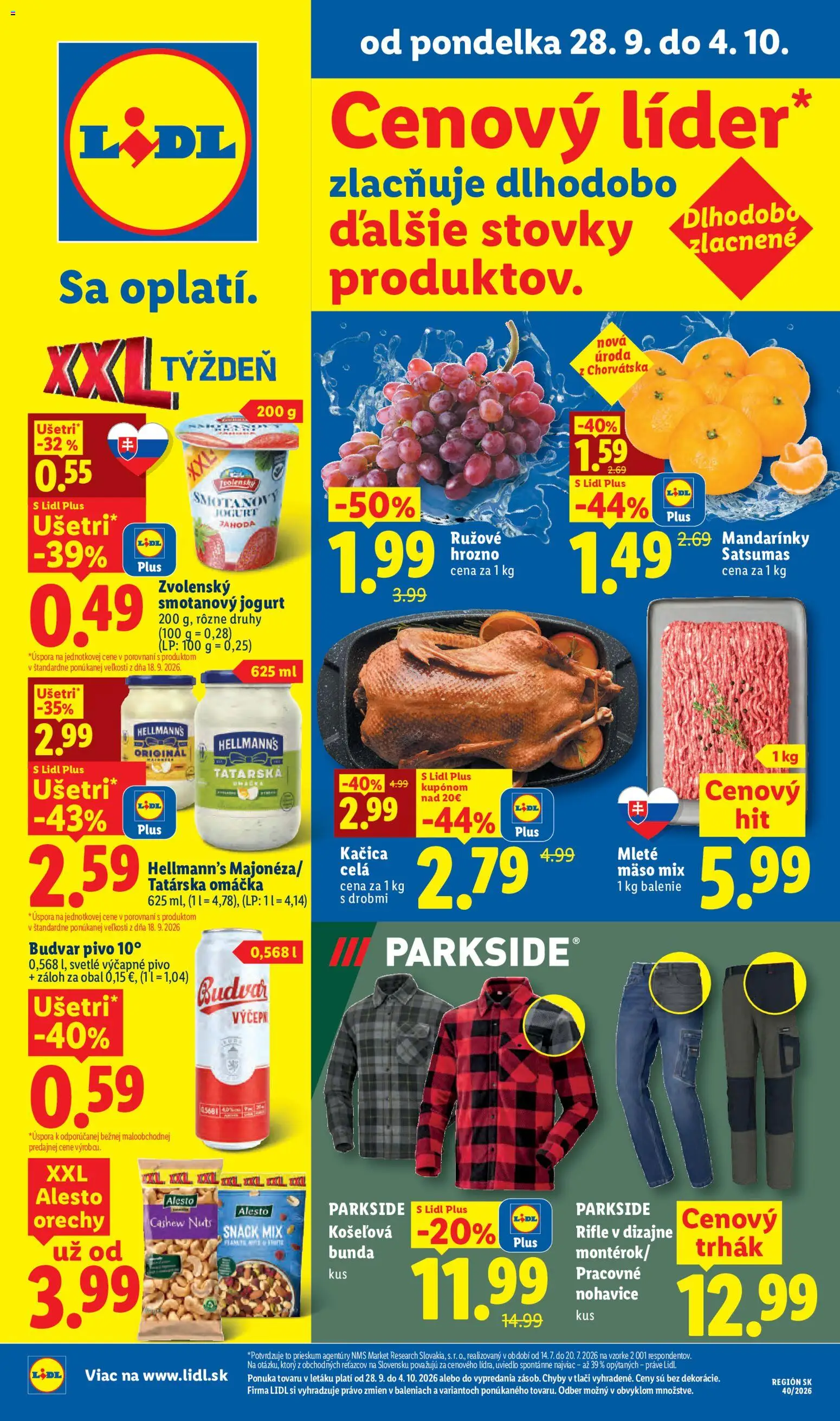 Nový LIDL leták od pondelka 28.09.2026 > Lidl leták online