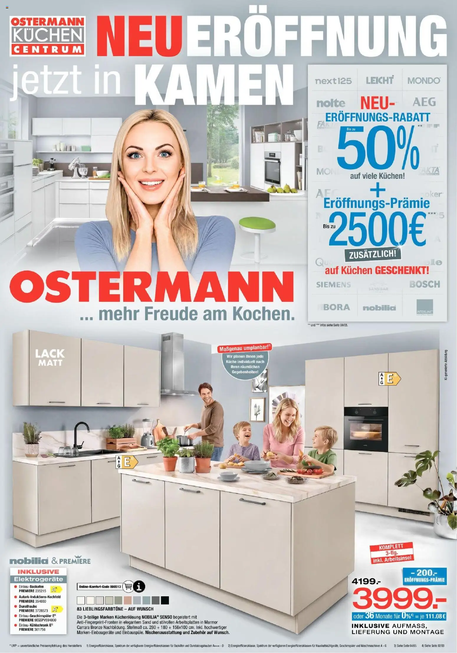 Vorschau von dem Prospekt des Geschäftes Ostermann, gültig ab dem 02.10.2026 - Bosch, Kuchen, Siemens, Küche, Geschirrspüler, Backofen