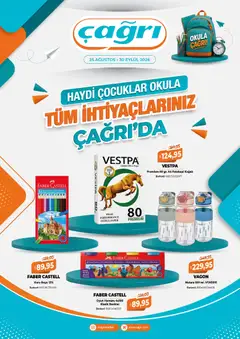 Çağrı Market Çağrı Market - Kırtasiye Katalog 25.08.2026 - Broşürünün önizlemesi