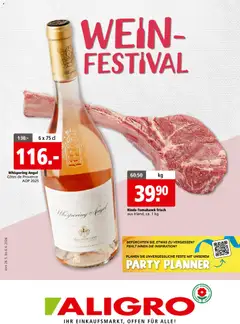 Vorschau des Merkblatts Aligro aktionen Wein Schlieren, Gossau SG, Frauenfeld, Rapperswil-Jona, Sargans, Bern vom Shop Aligro gültig von 25.05.2026 bis 06.06.2026