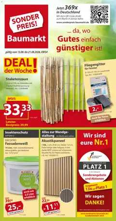 Vorschau von dem Prospekt des Geschäftes Sonderpreis Baumarkt, gültig ab dem 15.08.2026