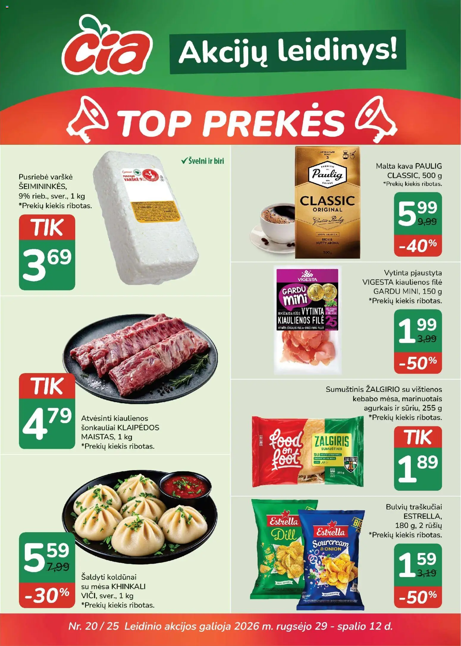 ČIA MARKET parduotuvės leidinio ČIA MARKET leidinys galiojančio nuo 2026.09.29 peržiūra