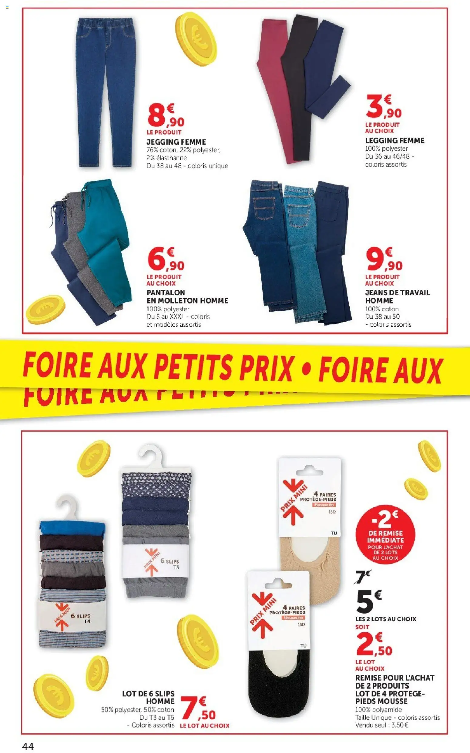 Prévisualisation de Hyper U catalogue du magasin Hyper U formulaire valide 08/09/2026 - Pantalon, Legging femme, Mousse, Legging, Jeans, Coton, Slips