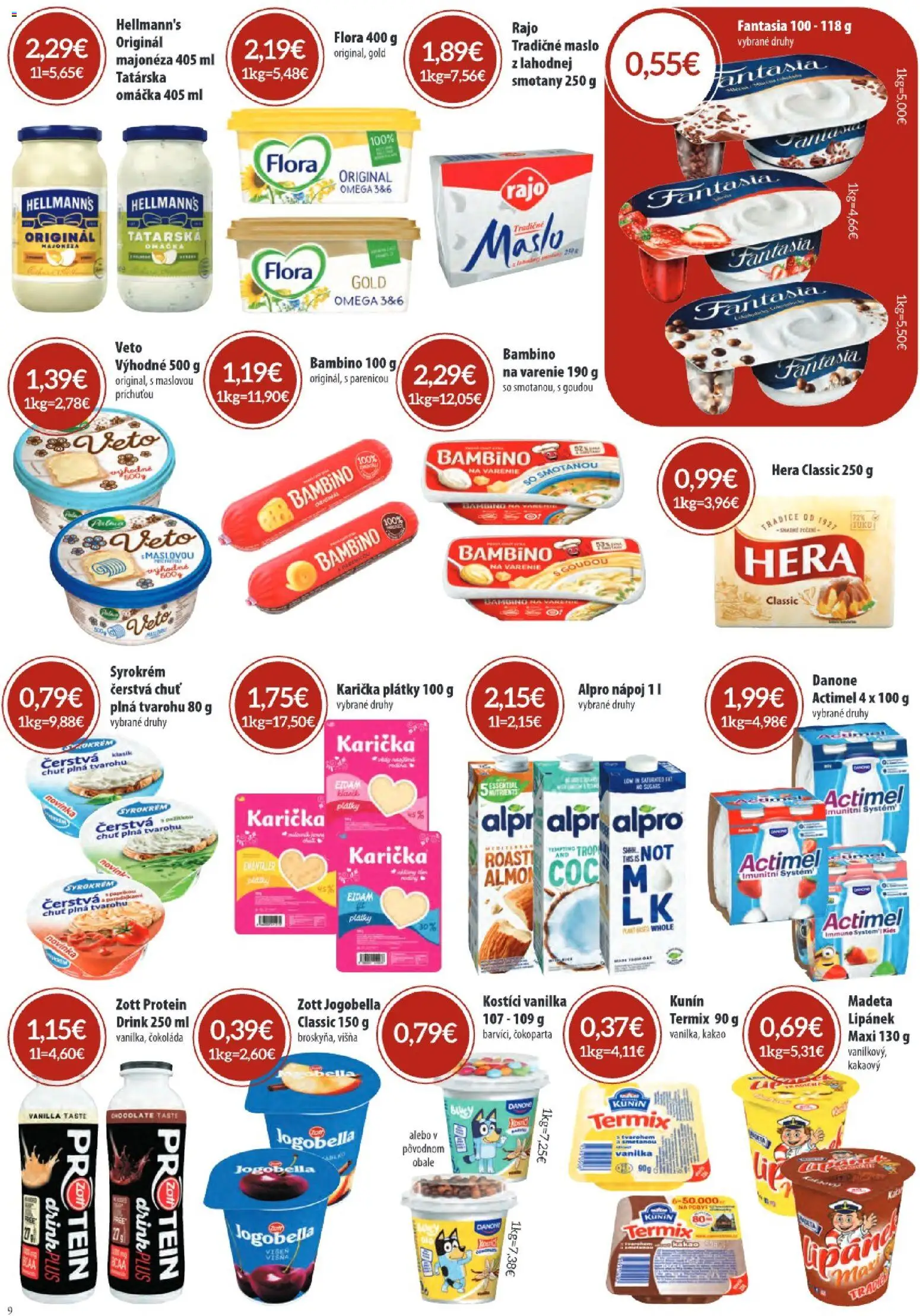 Náhľad KARMEN CBA letáku platného od 03.09.2026 - Maslo, Protein, Omega, Kakao, Actimel, Omáčka, Eidam, Majonéza