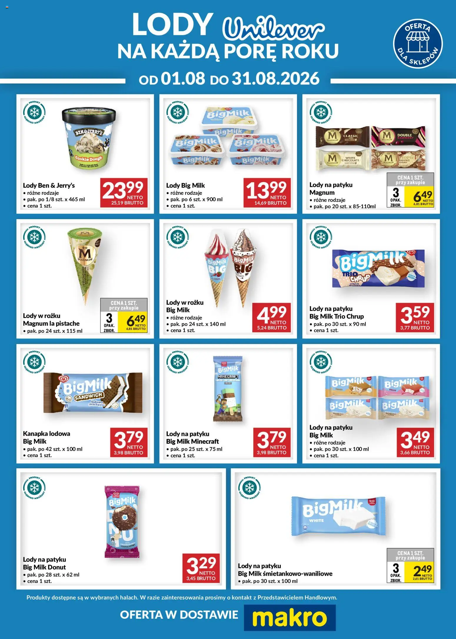Pogląd gazetki "Makro gazetka - Lody Unilever" ze sklepu Makro ważnej od 01.08.2026