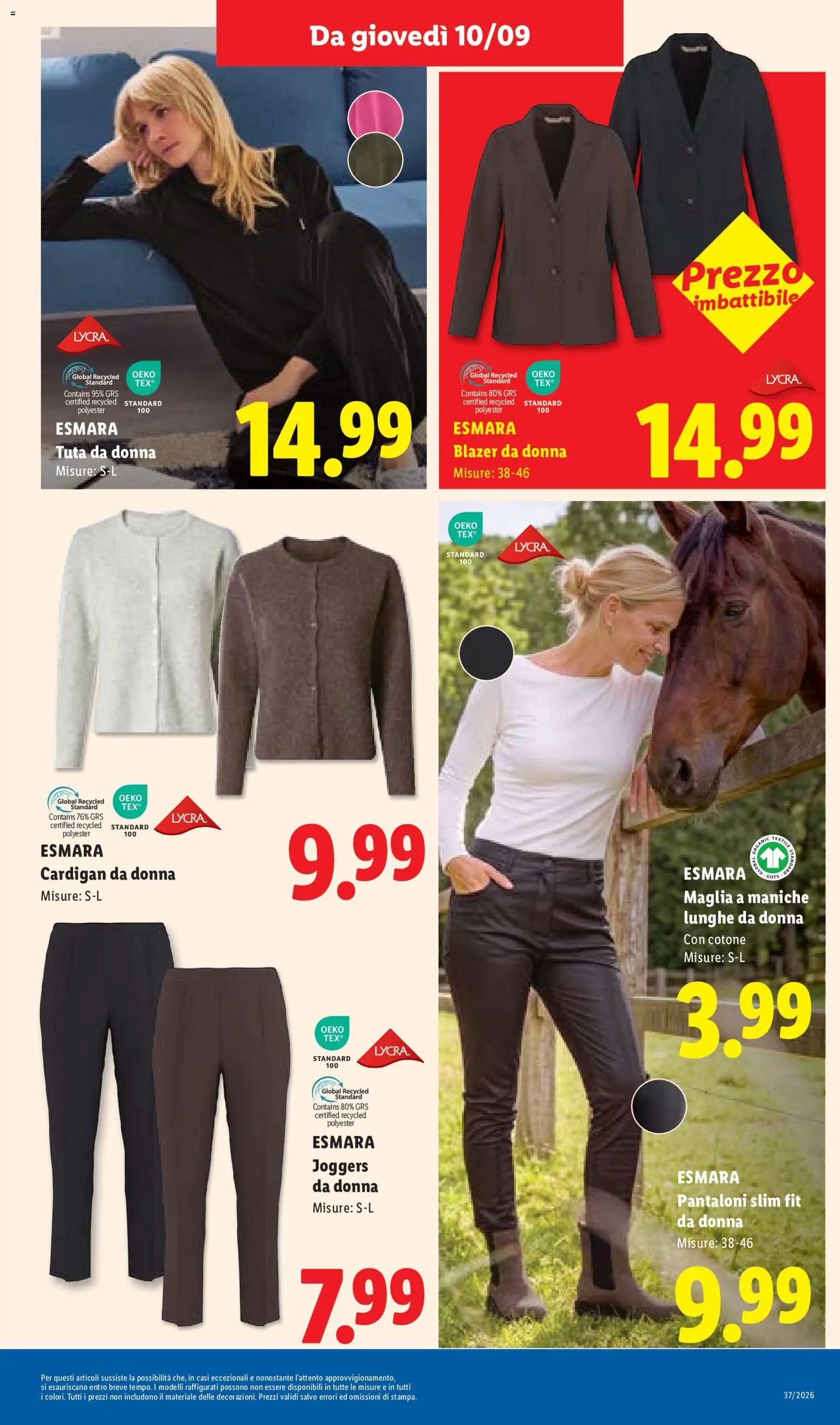 Anteprima dell'opuscolo Lidl volantino dal negozio Lidl valido da 10/09/2026 - Top, Cardigan, Pantaloni