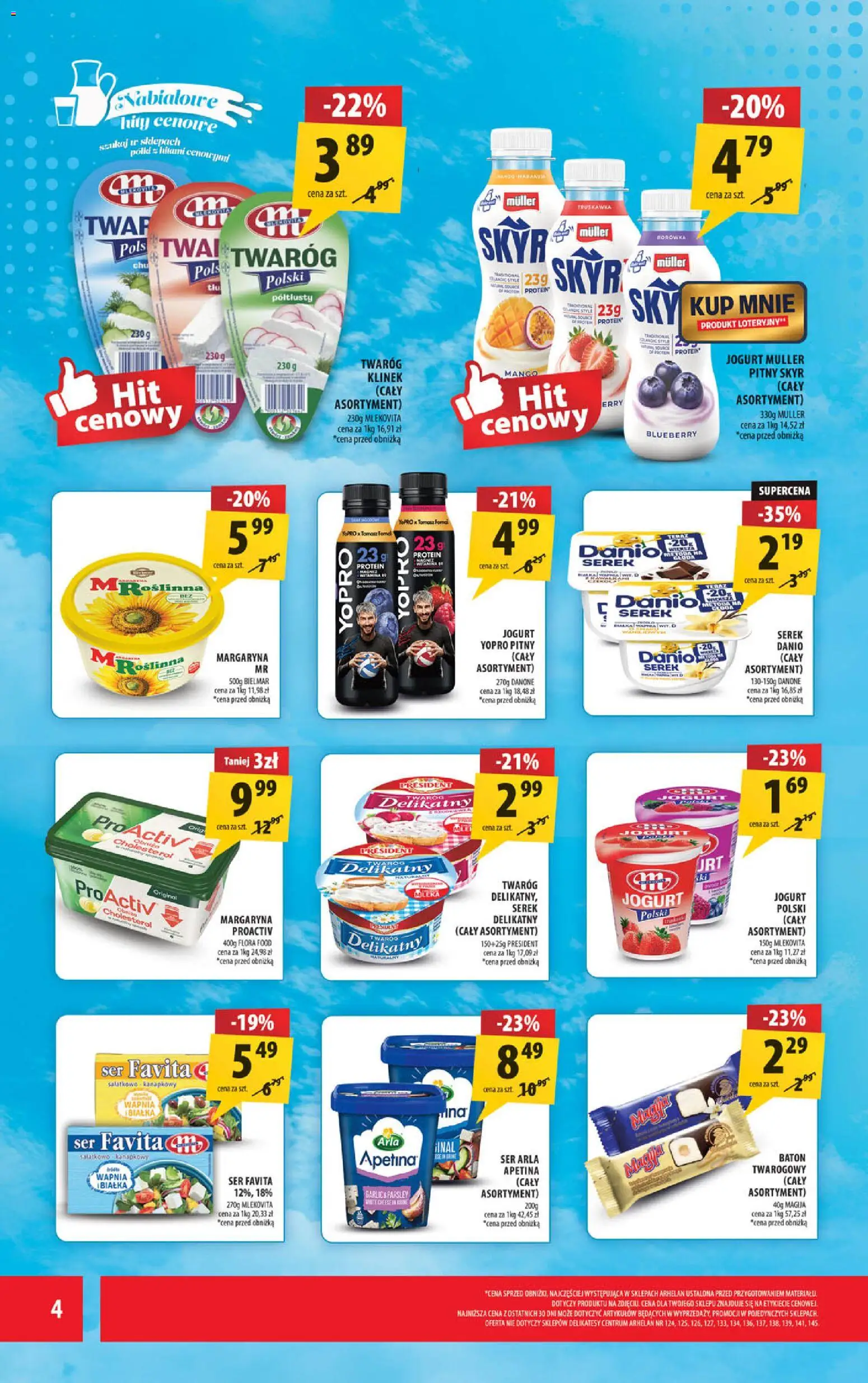 Pogląd gazetki "Arhelan gazetka" ze sklepu Arhelan ważnej od 23.10.2026 - Mango, Delikatesy, Ser, Skyr, Twaróg, Serek, Ser favita, Mleka