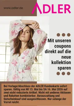 Vorschau von dem Prospekt des Geschäftes Adler, gültig ab dem 08.05.2026
