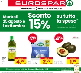 Anteprima dell'opuscolo Eurospar volantino Tavagnacco dal negozio Eurospar valido da 20/08/2026