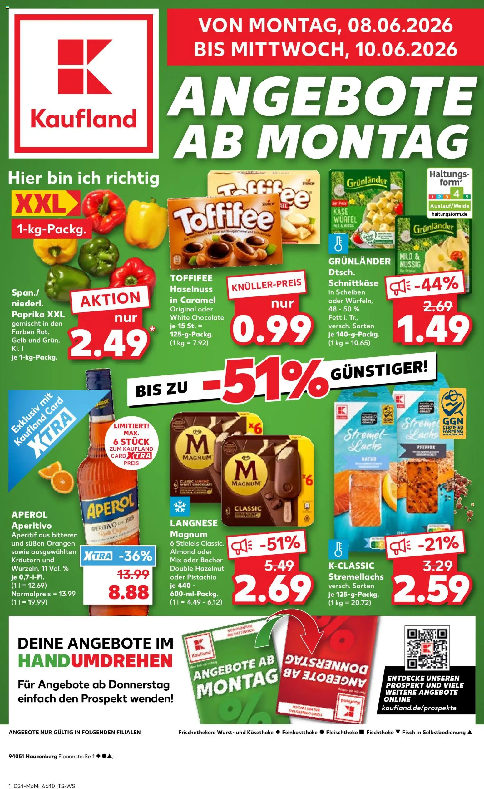 Náhled nabídky: Kaufland Německo Kaufland Německo leták - Angebote ab Montag platný od 08.06.2026