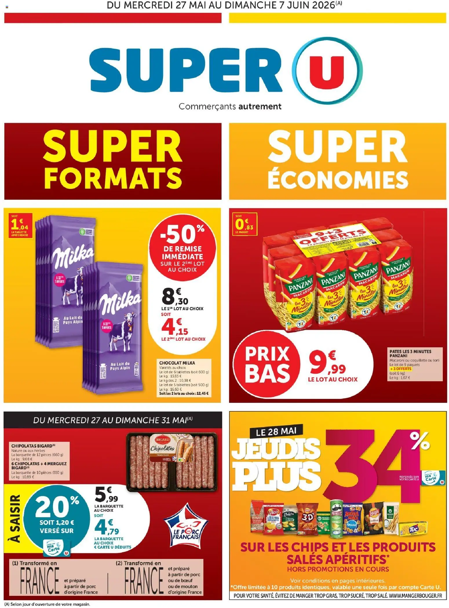 Prévisualisation de Super U - super formats super économies du magasin Super U formulaire valide 27/05/2026