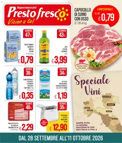 Anteprima dell'opuscolo Presto Fresco volantino dal negozio Presto Fresco valido da 28/09/2026