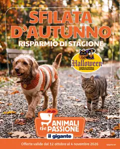 Anteprima dell'opuscolo Il Gigante volantino Animali dal negozio Il Gigante valido da 12/10/2026