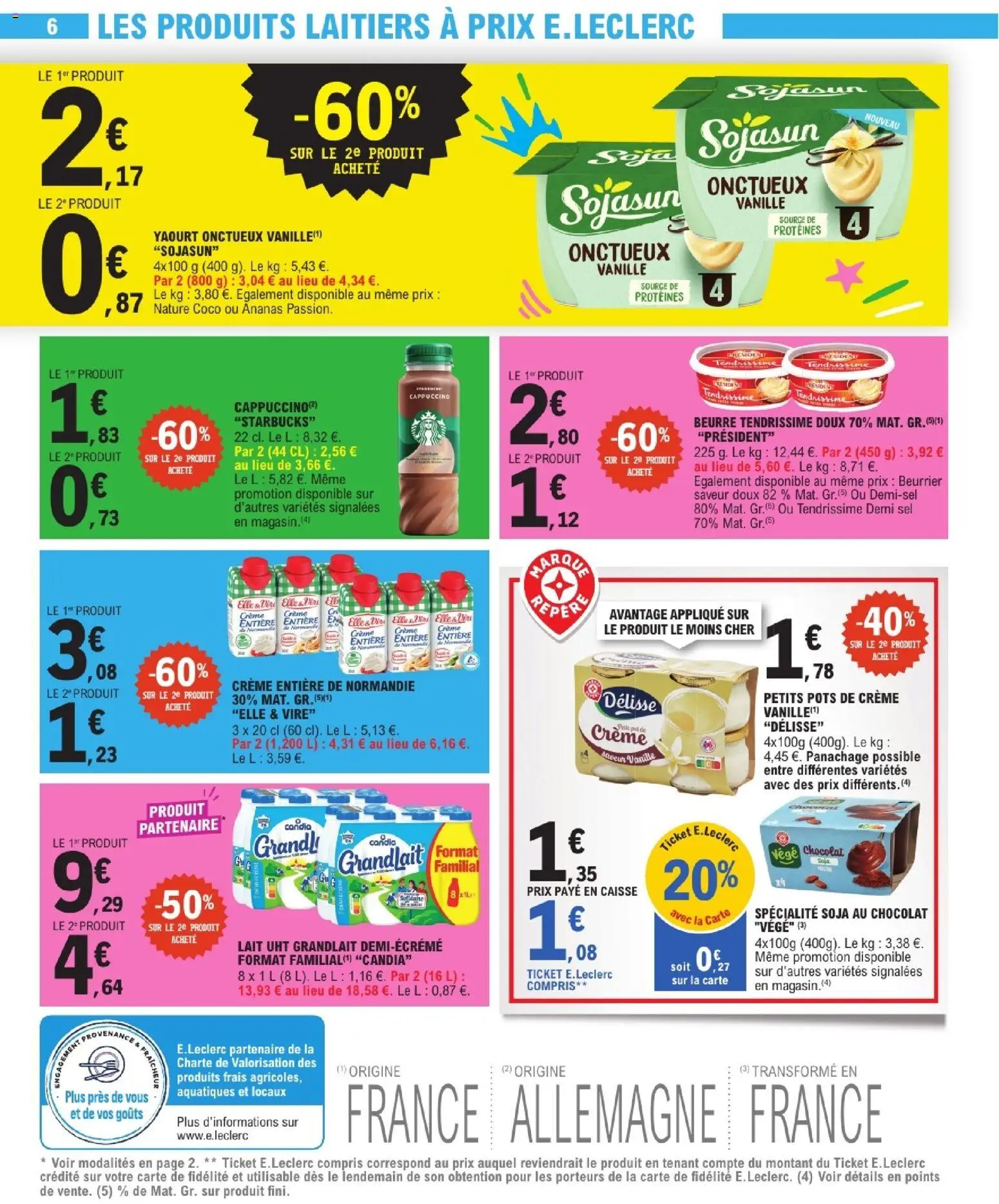 Prévisualisation de E.Leclerc catalogue du magasin E.Leclerc formulaire valide 08/09/2026 - Coco, Chocolat, Cappuccino, Beurre, Ananas, Sel, Candia, Petits pots