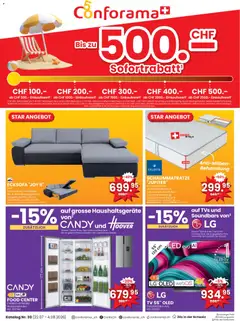 Vorschau des Merkblatts Conforama aktionen vom Shop Conforama gültig von 22.07.2026 bis 04.08.2026