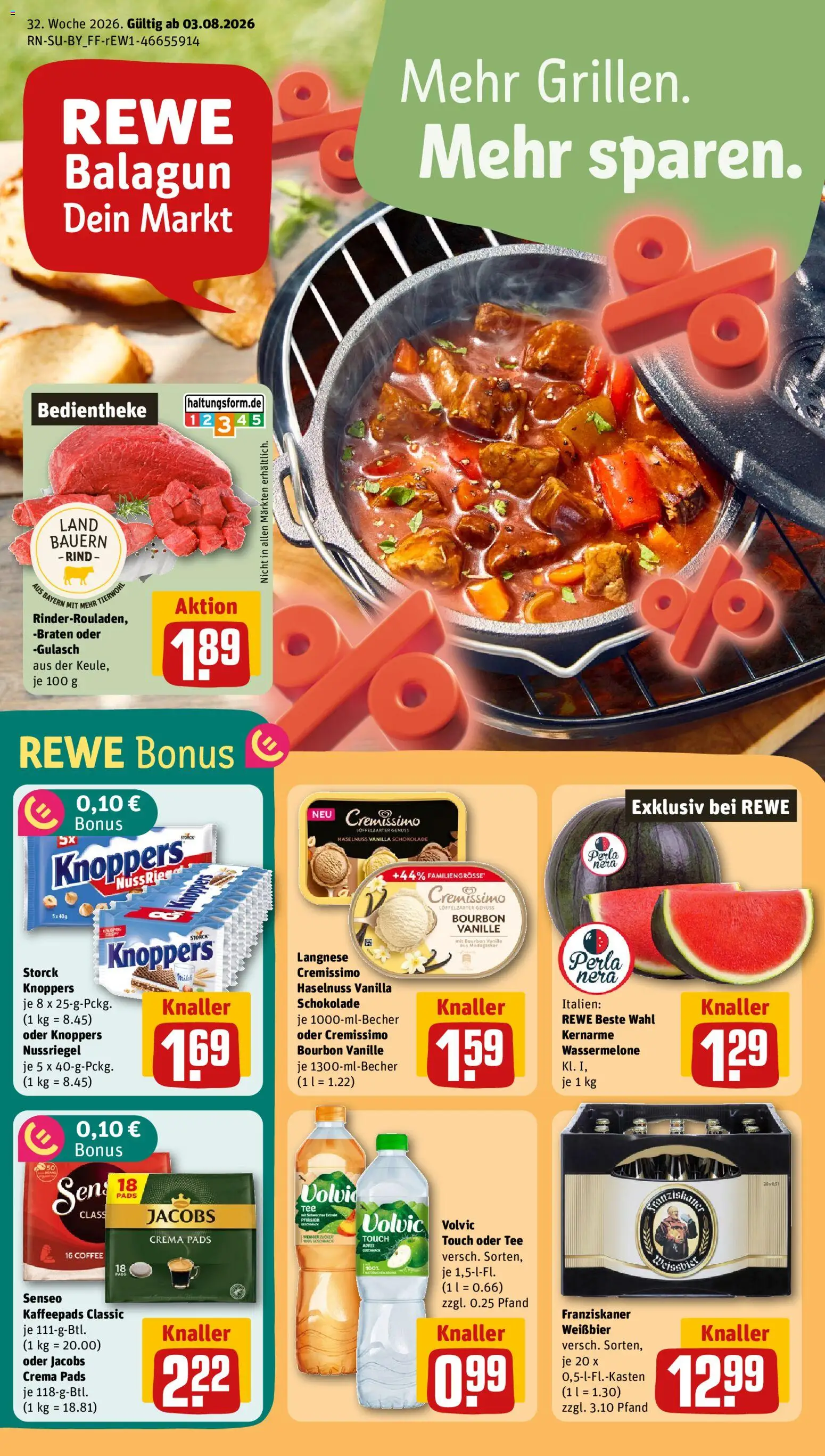 Voorbeeld van Rewe DE - DE Folder van winkel Rewe DE geldig vanaf 03-08-2026 - Pads, Bourbon, Vanille