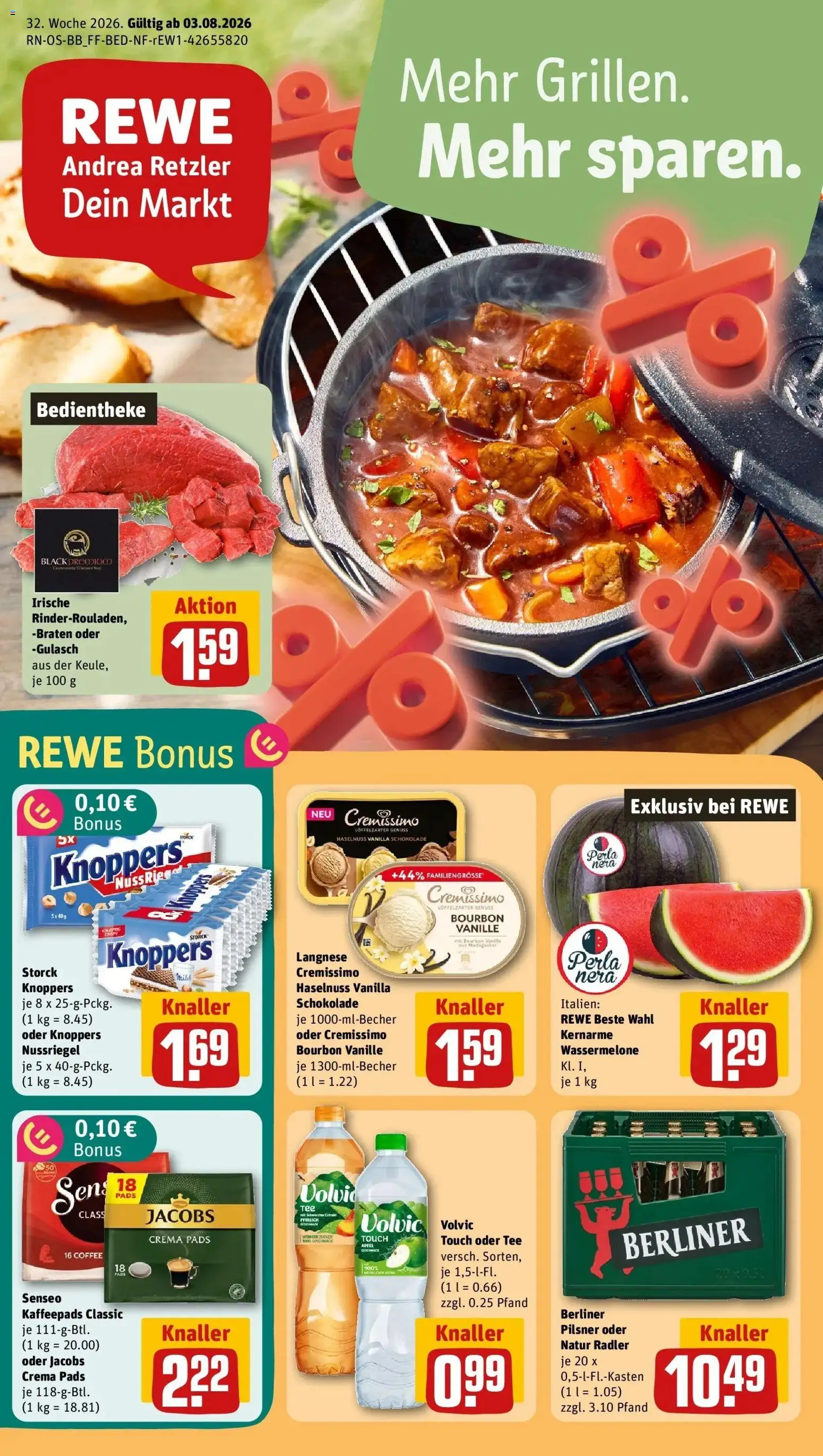 Vorschau von dem Prospekt des Geschäftes Rewe, gültig ab dem 03.08.2026