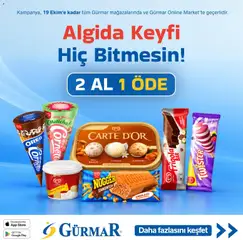 Gürmar Gürmar - Dondurma kampanya 09.10.2026 - Broşürünün önizlemesi