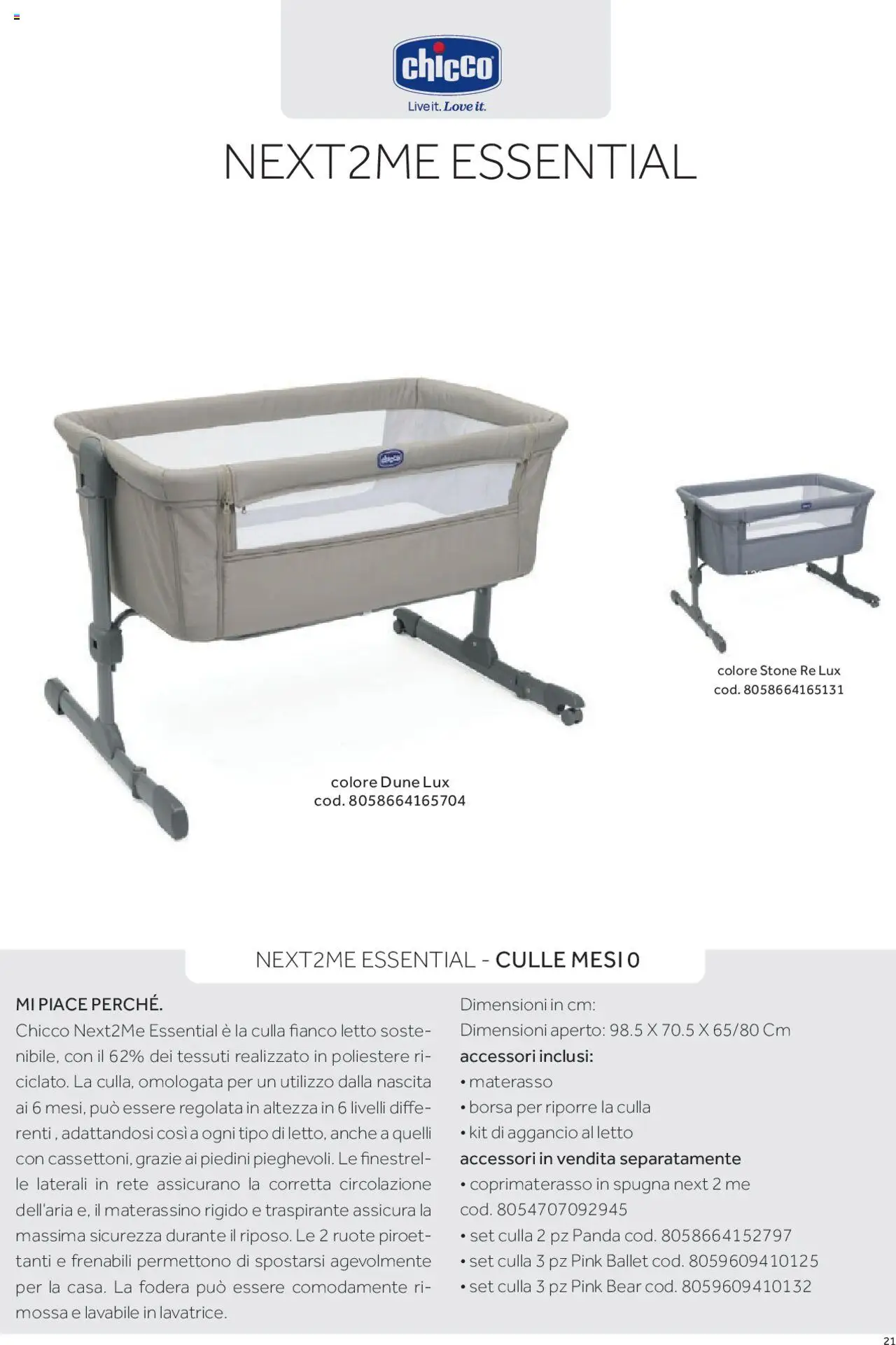 Anteprima dell'opuscolo Catalogo Camarette e Lettini dal negozio Prenatal valido da 01/01/2025 - Borsa, Letto, Materasso, Spugna, Culla, Coprimaterasso