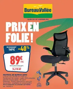 Prévisualisation de Prix en folie! du magasin Bureau Vallée formulaire valide 02/11/2026