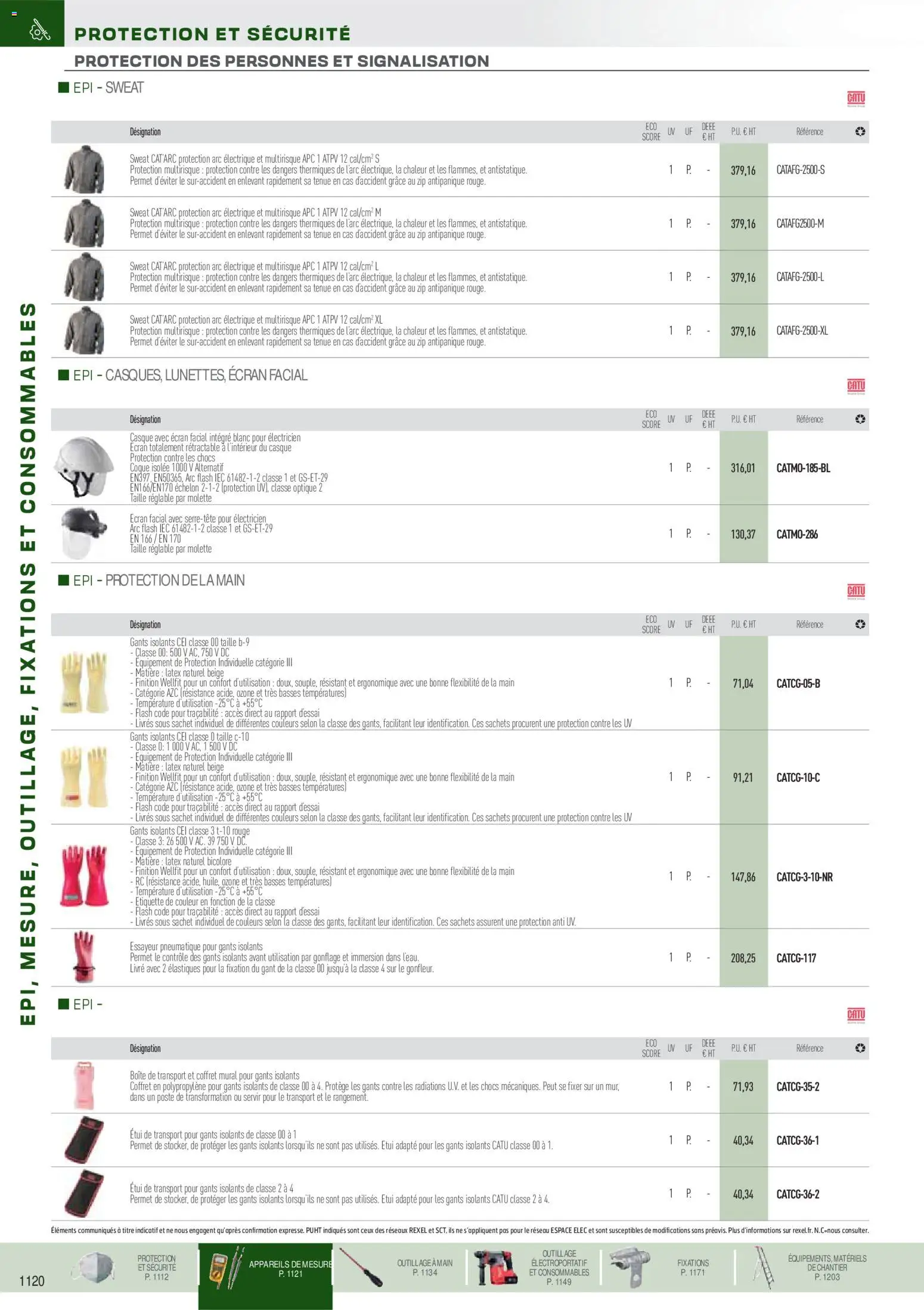 Prévisualisation de Brochure EPI, mesure, outillage, fixations et consommables du magasin Rexel formulaire valide 18/11/2025 - Livre, Gants, Casque, Étiquette, Livres, Élastiques, Étui