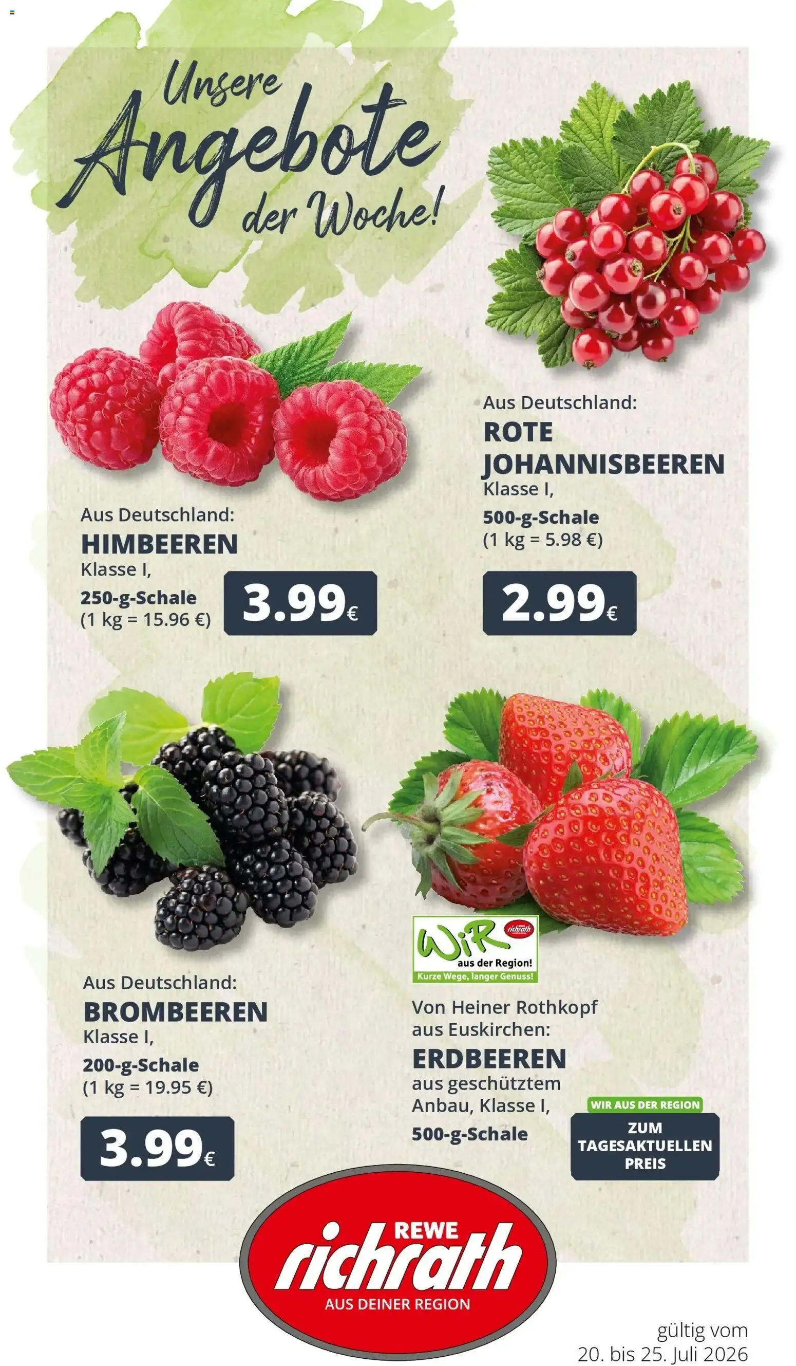 Vorschau von dem Prospekt des Geschäftes Rewe, gültig ab dem 20.07.2026
