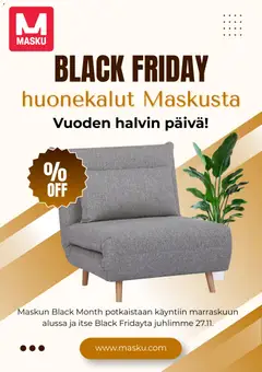 Kaupan Masku Masku Black Friday -ennakkoilmoitus esikatselu, voimassa 23/10/2026