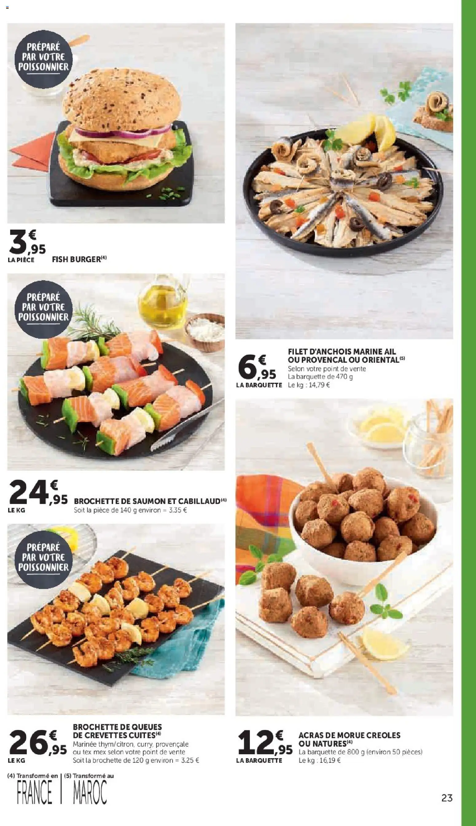 Prévisualisation de Super U - La carte Printemps Été du magasin Super U formulaire valide 03/03/2026 - Saumon, Ail, Morue, Crevettes