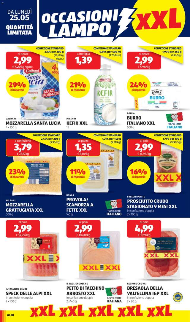 Nuovo volantino Aldi dal 25/05