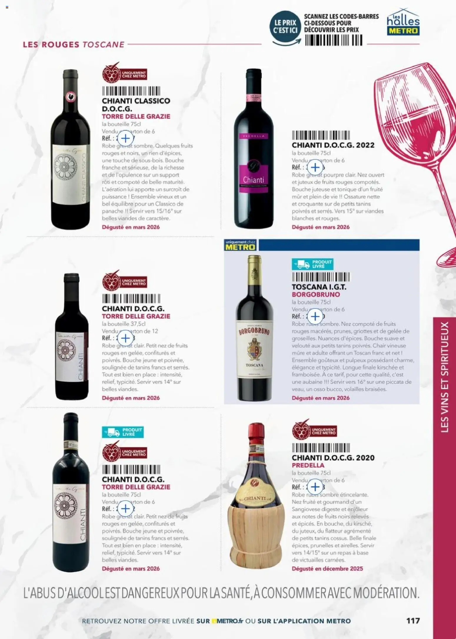 Prévisualisation de METRO - Guide Italie du magasin METRO formulaire valide 28/05/2026 - Robe, Fruits, Panaché, Bouteille, Base, Chianti, Gelée, Compote de fruits