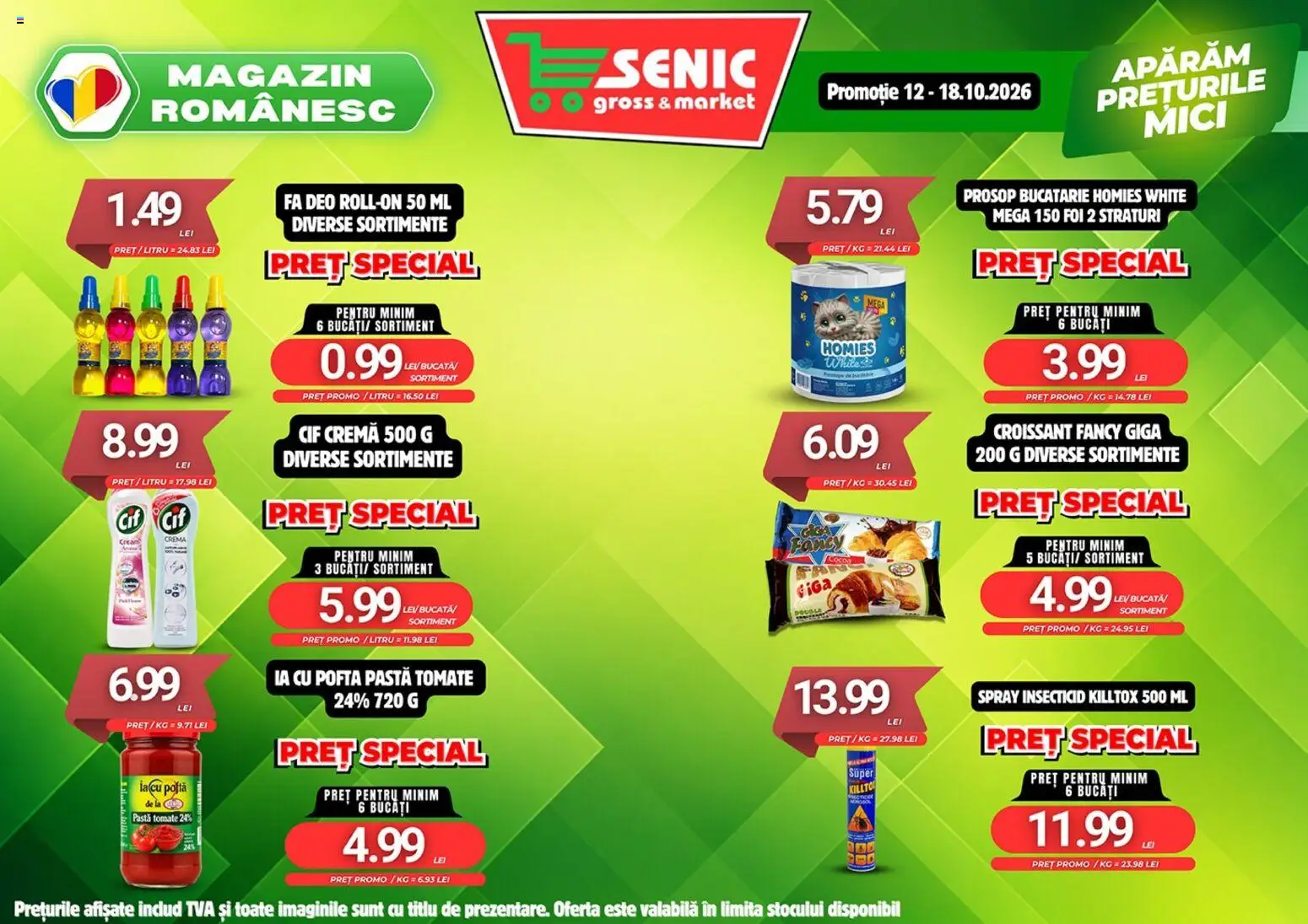 Previzualizarea de cataloage: Senic Senic Catalog valabil de la 12.10.2026 - Mici, Bucătărie, Croissant, Cif, Cremă, Spray insecticid