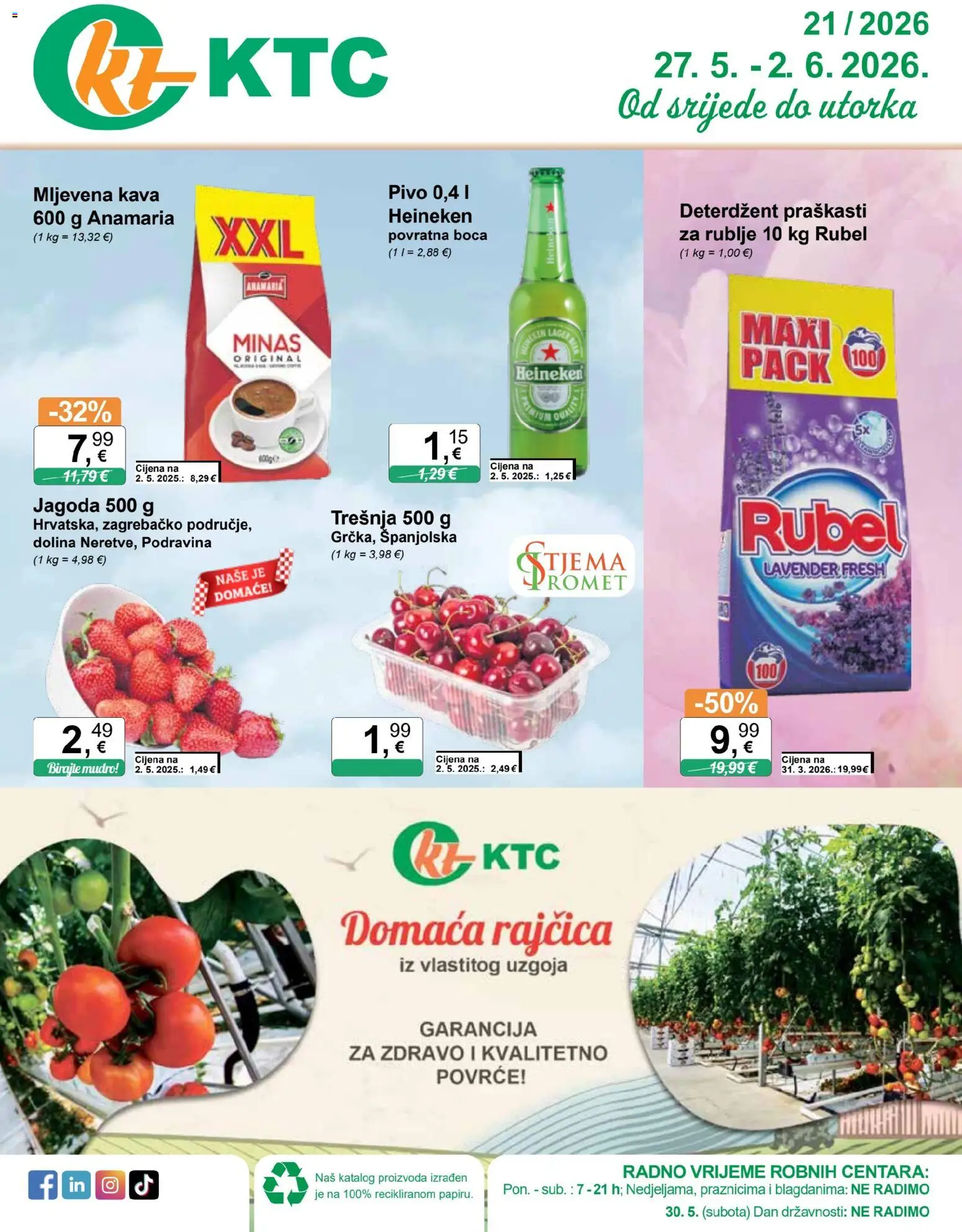 Pregled letka KTC Katalog trgovine KTC vrijedi od 27.05.2026