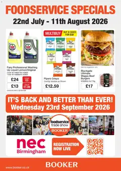 Preview of Booker Wholesale Booker Wholesale - NP6 Foodservice Specials valid from 22/07/2026
