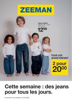 Prévisualisation de Zeeman Publicité du magasin Zeeman formulaire valide 15/08/2026