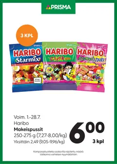 Kaupan Prisma Prisma tarjoukset Haribo esikatselu, voimassa 01/07/2026