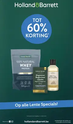 Voorbeeld van Holland & Barrett Folder / Publicité van winkel Holland & Barrett geldig vanaf 27/04/2026