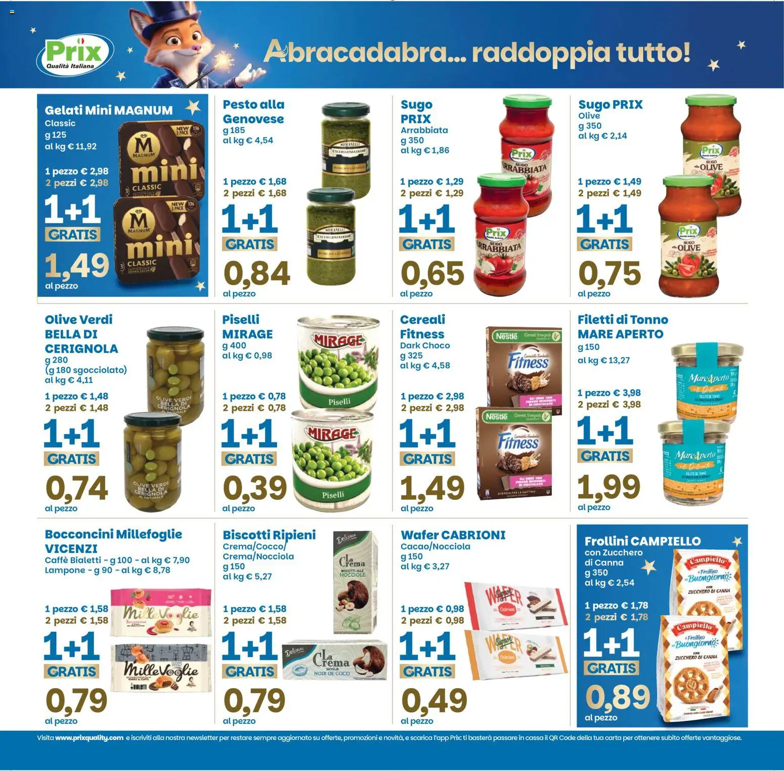 Anteprima dell'opuscolo Prix volantino Ghedi dal negozio Prix valido da 01/09/2026 - Crema, Caffè, Biscotti, Cioccolato, Cereali, Pesto, Sugo, Cacao