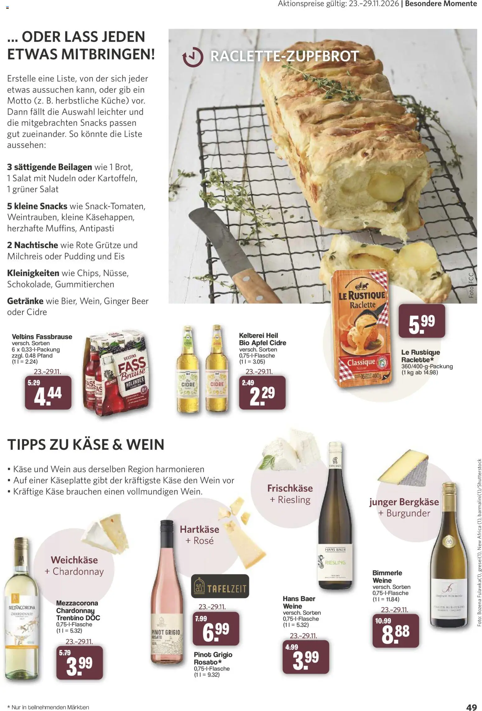 Vorschau von dem Prospekt des Geschäftes Famila Nordwest, gültig ab dem 26.10.2026 - Raclette, Käse, Äpfel, Wein, Salat, Pudding, Fassbrause, Frischkase