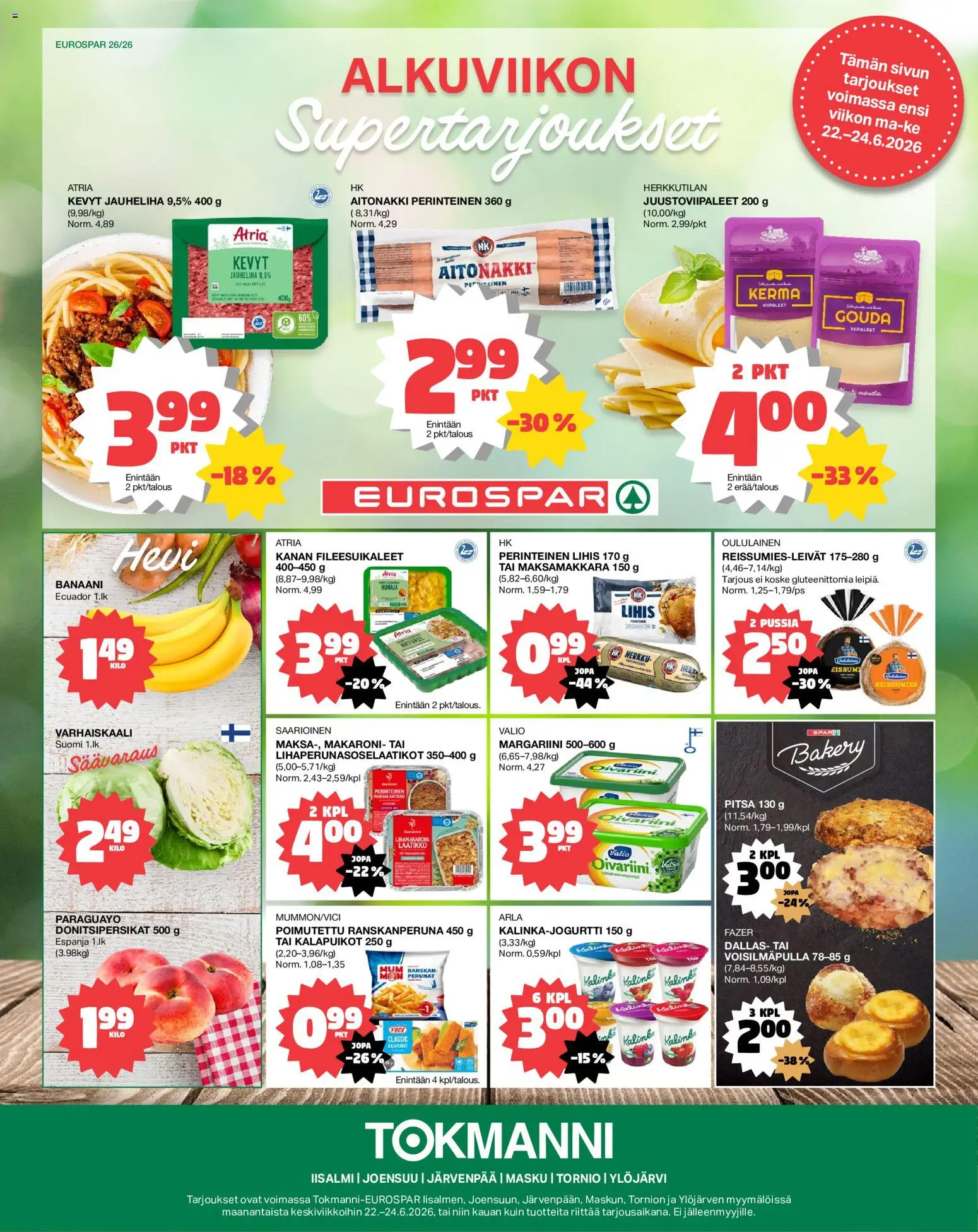 Kaupan Tokmanni Tokmanni - EUROSPAR esikatselu, voimassa 22/06/2026