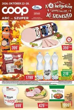 COOP - COOP - Abc & Szuper / Tisza megtekintése, amely érvényes 2026.10.22.-től