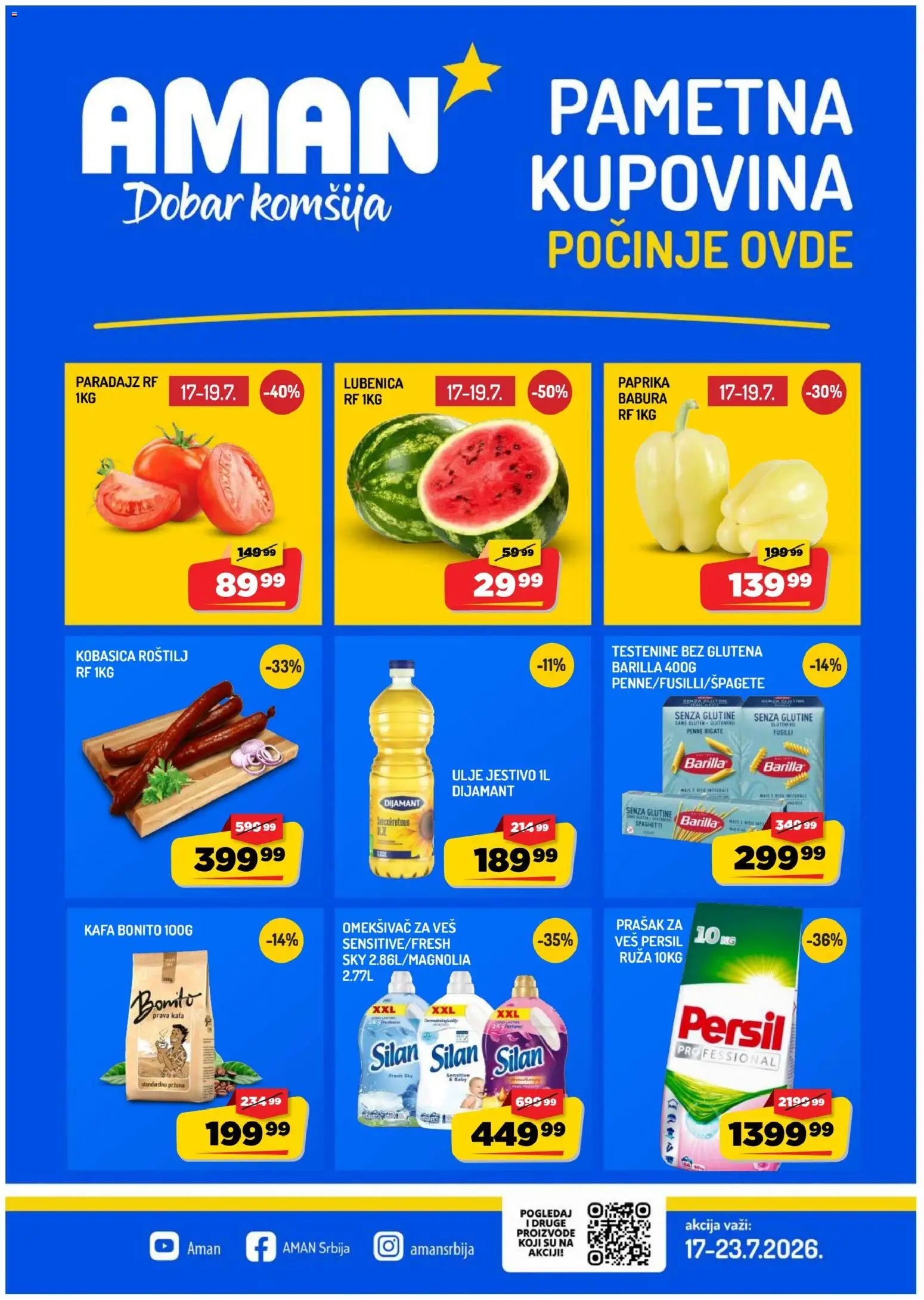 Pregled Aman kataloga - važi od 17.07.2026