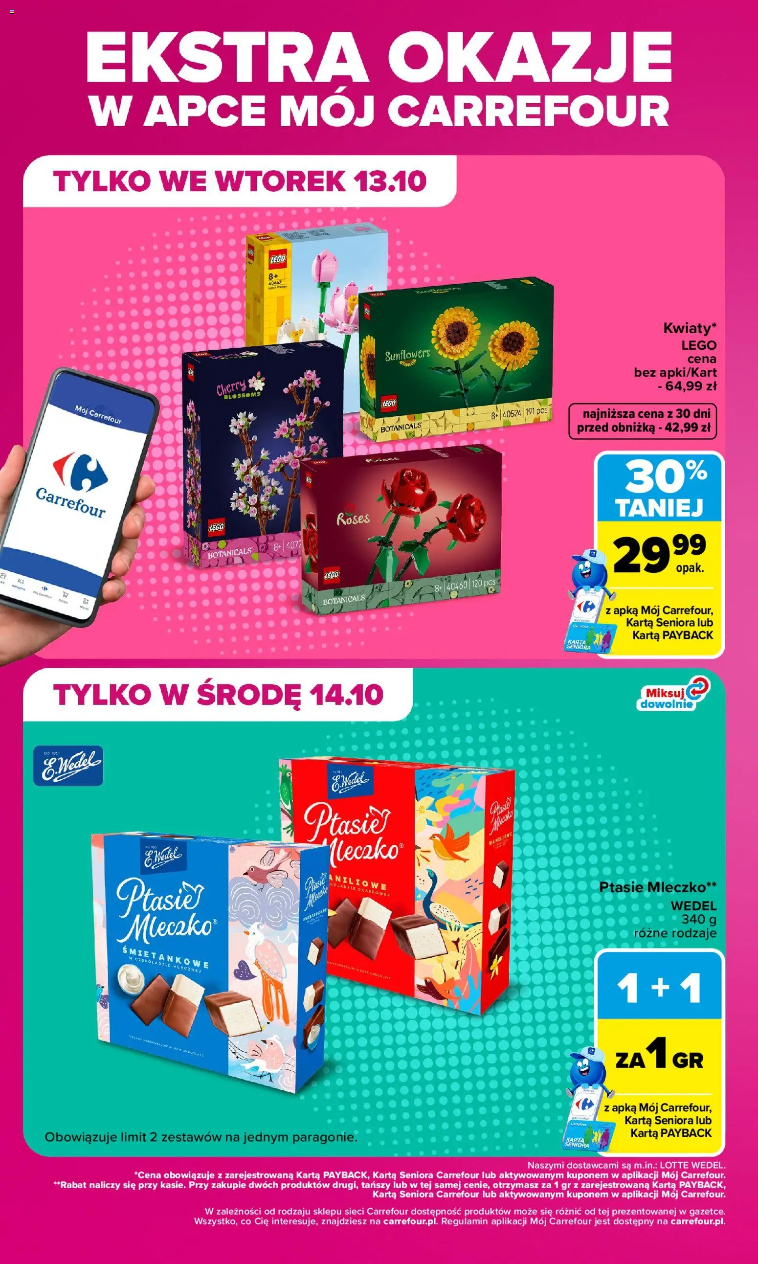 Pogląd gazetki "Carrefour gazetka - Dzień Nauczyciela" ze sklepu Carrefour ważnej od 12.10.2026 - Lego, Ptasie mleczko, Karta