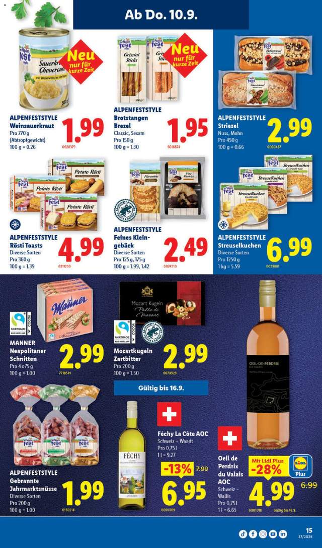 Neue Lidl Aktionen ab 10.09.