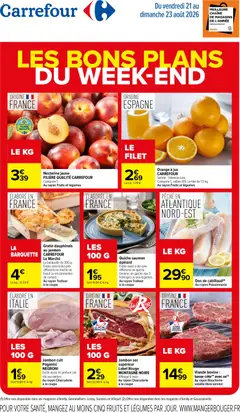 Prévisualisation de Carrefour les bons plans du week-end du magasin Carrefour formulaire valide 21/08/2026
