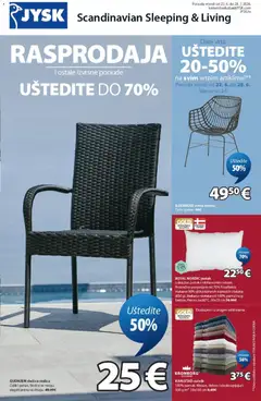 Pregled letka JYSK Katalog trgovine JYSK vrijedi od 22.06.2026