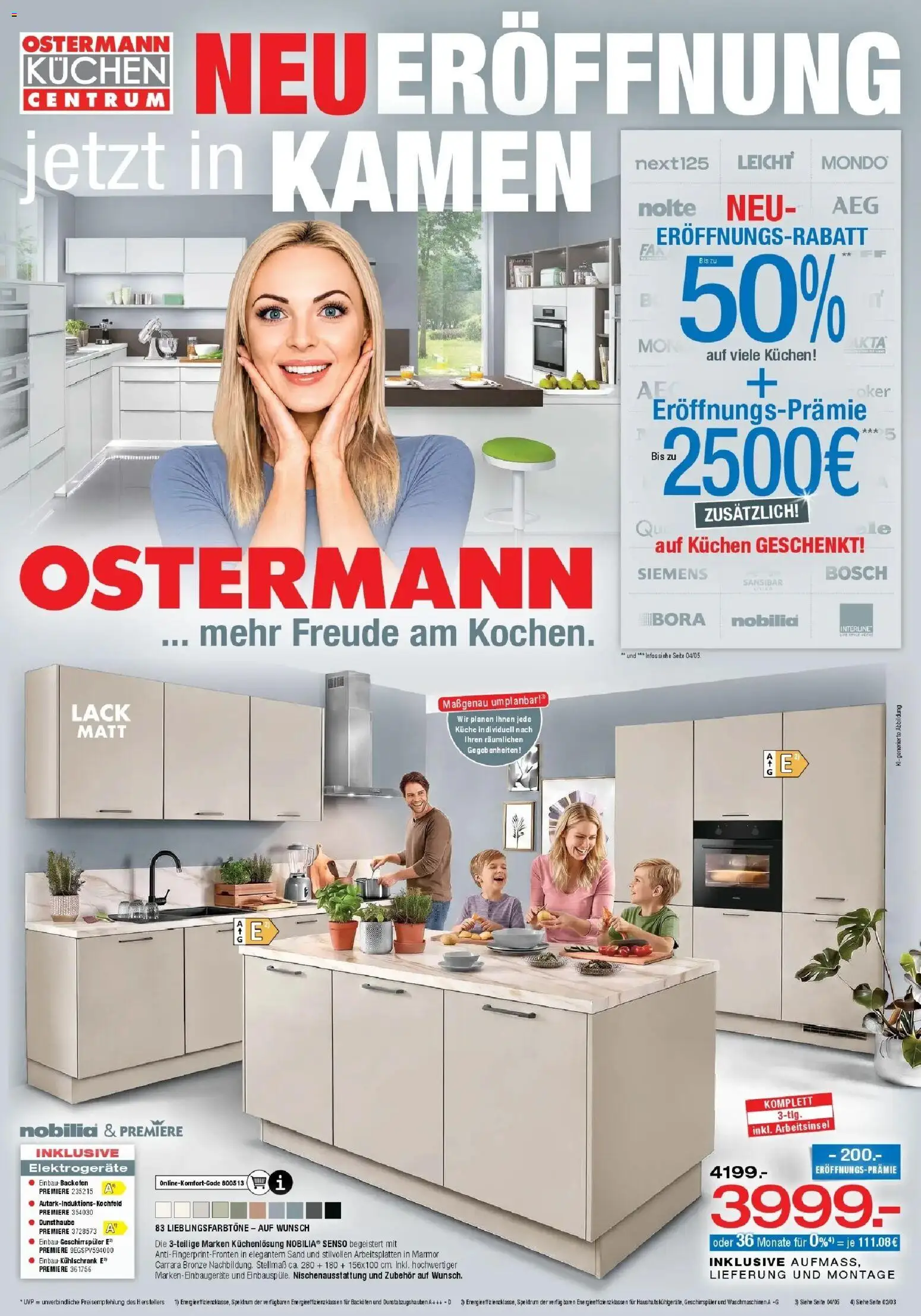 Vorschau von dem Prospekt des Geschäftes Ostermann, gültig ab dem 02.10.2026 - Bosch, Kuchen, Siemens, Küche, Geschirrspüler