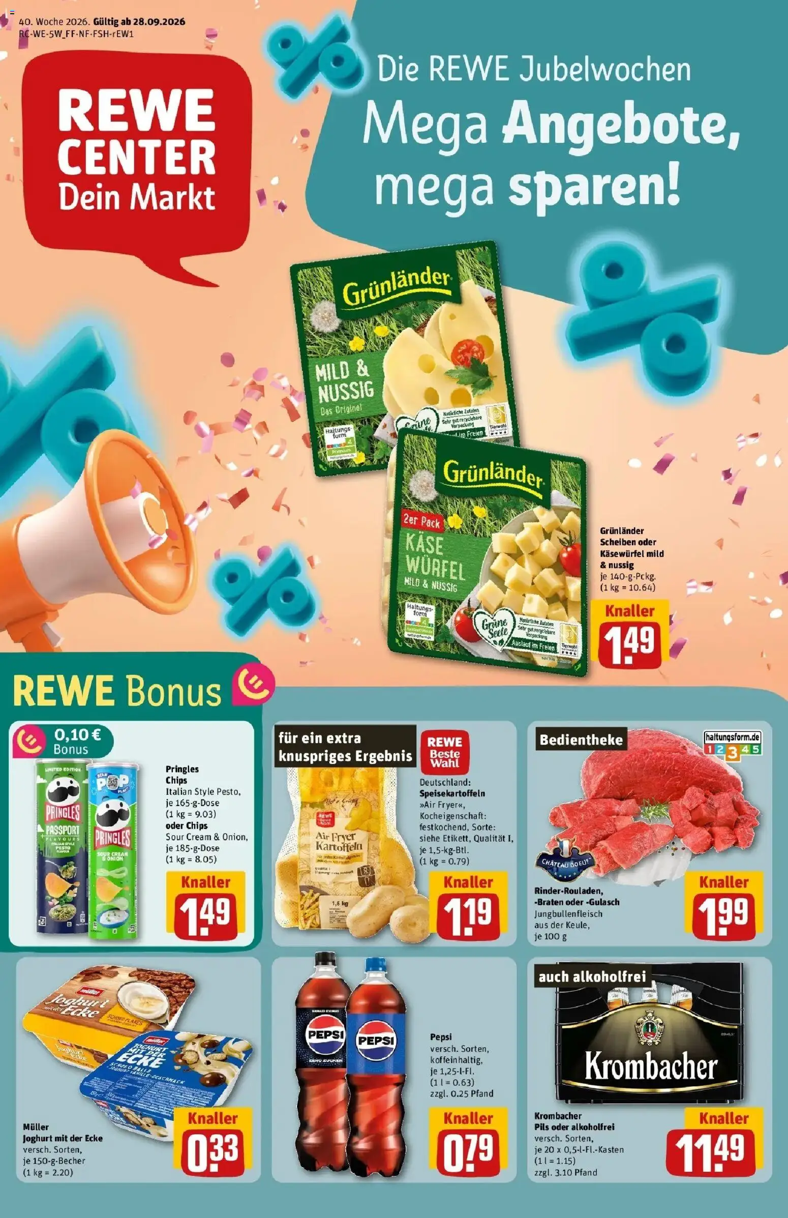 Vorschau von dem Prospekt des Geschäftes Rewe, gültig ab dem 28.09.2026