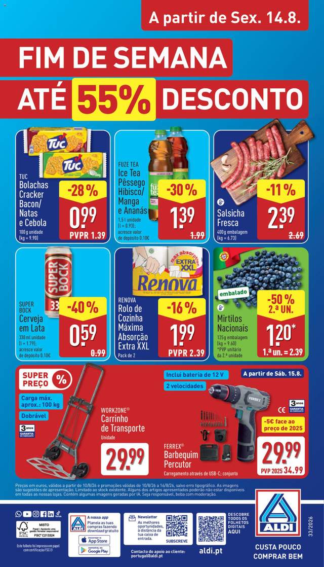 Novo folheto Aldi a partir de 10/08
