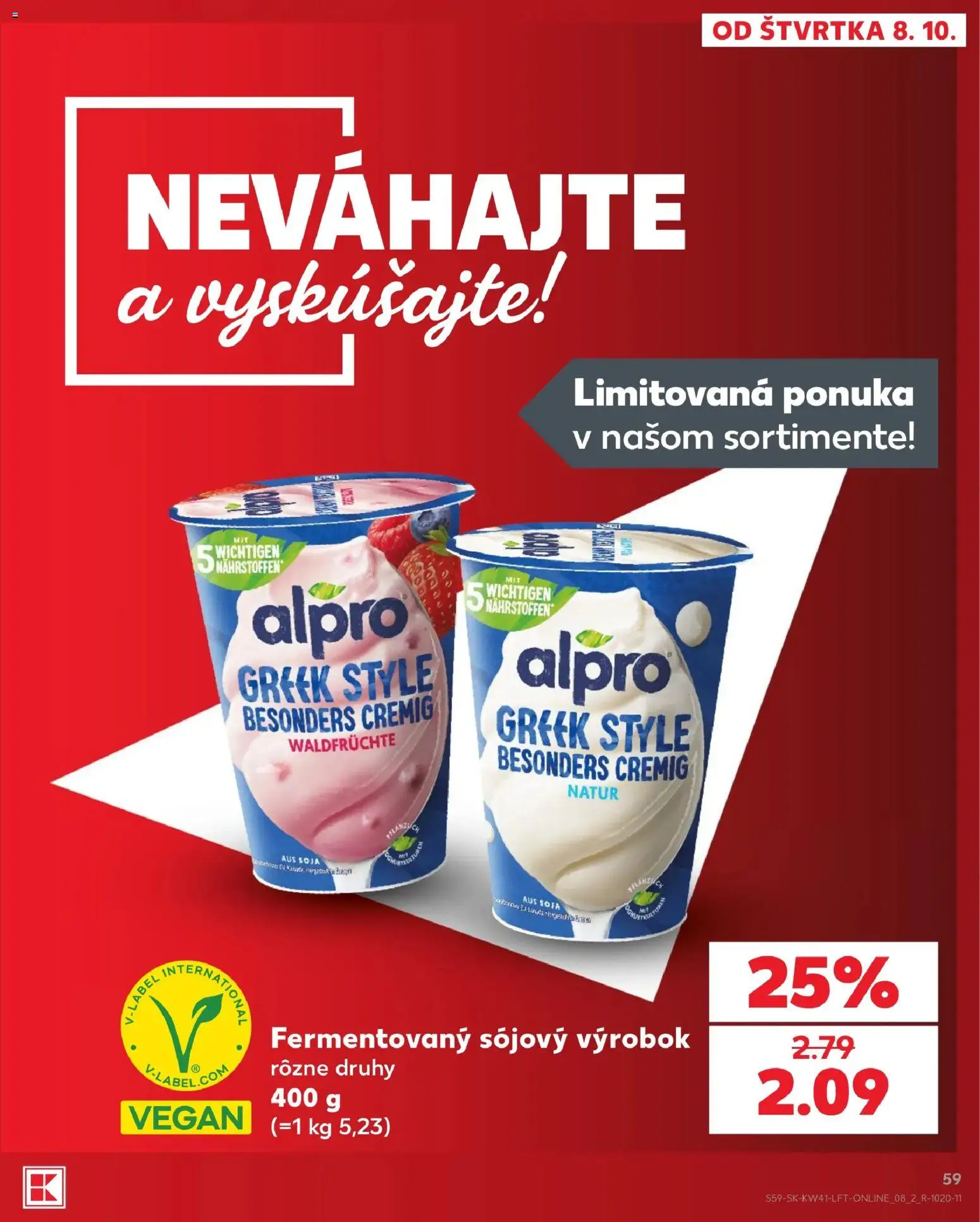 Náhľad Kaufland letáku platného od 08.10.2026 - Alpro